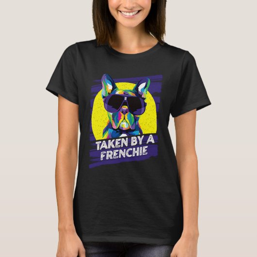 Overgenomen door een Franse reddingshond Franse Bu T-shirt (Voorkant)