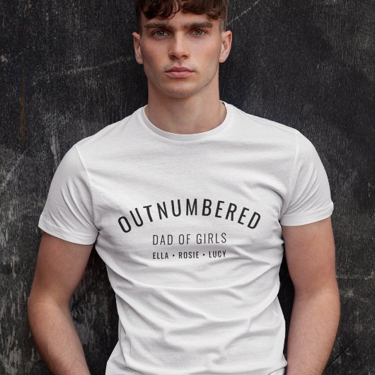 Overgenummerd | Pap van Girls Modern Vaderdag T-shirt
