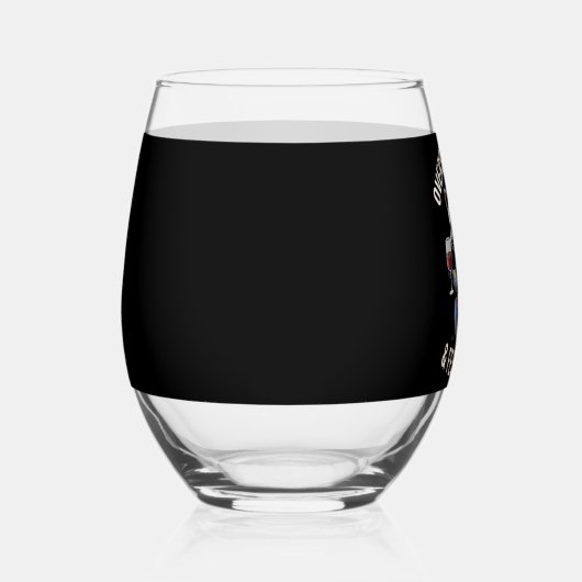 Overgestimuleerde en feestelijke AF Raccoon Espres Wijnglas Zonder Voet (Links)