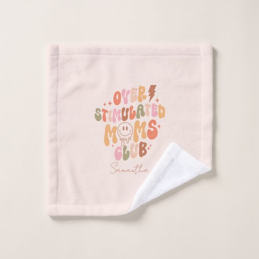 Overgestimuleerde Moms Club - Relatable en Real Bad Handdoek (Wasdoekje)