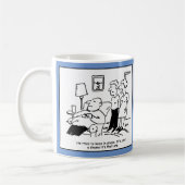 Overgewicht ongeschikt Man voor bijen probeert te  Koffiemok (Links)