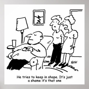 Overgewicht ongeschikt Man voor bijen probeert te  Poster