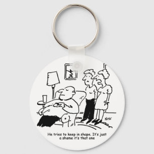 Overgewicht ongeschikt Man voor bijen probeert te  Sleutelhanger