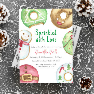 Overgoten met liefde Winter Baby Shower Kaart