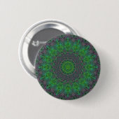 Overgroei Groene Abstracte Mandala Button (Voorkant /achterkant)