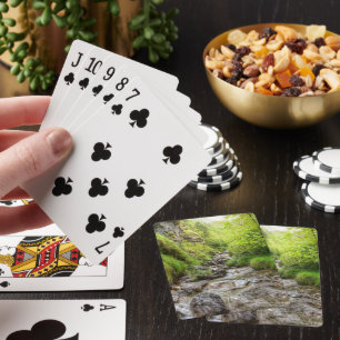 Overgroeid Shallow Creek Waterval Pokerkaarten