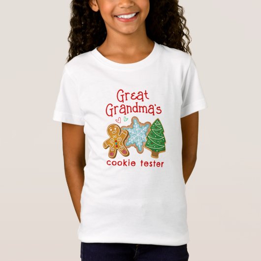 Overgrootmoeder Cookie Tester Christmas Cookie T-shirt (Voorkant)
