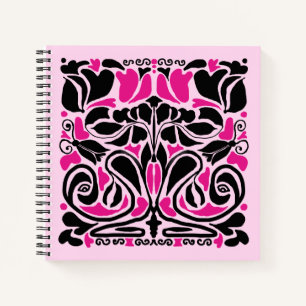 Overgrowth Geïllustreerde Art Nouveau Notitieboek