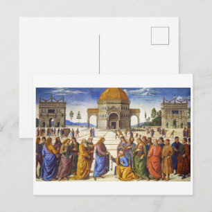 Overhandiging van de Sleutels Pietro Perugino Briefkaart