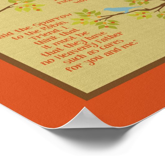 "Overhear in an Orchard" (Robin & Sparrow) Print (Hoek)