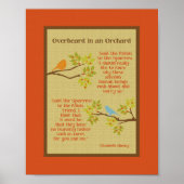 "Overhear in an Orchard" (Robin & Sparrow) Print (Voorkant)