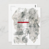 Overheersend Briefkaart - Abstracte beeldende kuns (Voorkant / Achterkant)