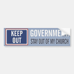 Overheid Blijf Uit Mijn Kerk Bumpersticker