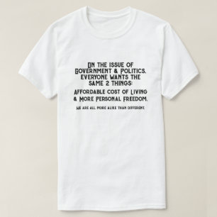 Overheid en politiek t-shirt