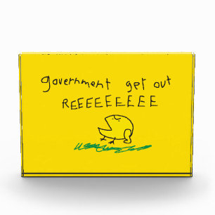 Overheid eruit REE SNEKRIGHT Gadsden Vlag Fotoblokken
