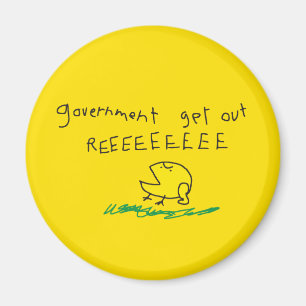 Overheid eruit REE SNEKRIGHT Gadsden Vlag Magneet