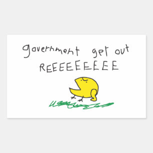 Overheid eruit REE SNEKRIGHT Gadsden Vlag Rechthoekige Sticker