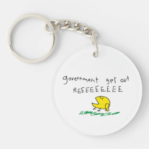 Overheid eruit REE SNEKRIGHT Gadsden Vlag Sleutelhanger