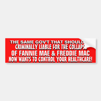 OVERHEID IN DE WAR - ZORG IS VOOR JOU! BUMPERSTICKER