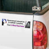 Overheid in de zakje van niemand bumpersticker (Op Truck)