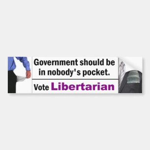 Overheid in de zakje van niemand bumpersticker