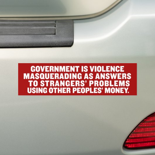Overheid in een Nutshell Bumpersticker (Op auto)