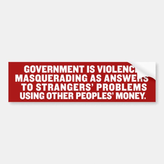 Overheid in een Nutshell Bumpersticker (Voorkant)