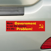 overheid is het probleem bumpersticker (Op auto)