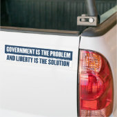 Overheid Is Het Probleem Bumpersticker (Op Truck)
