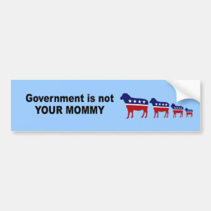 Overheid is niet je mammie bumpersticker