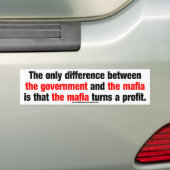 Overheid vs. De Maffia Bumpersticker (Op auto)