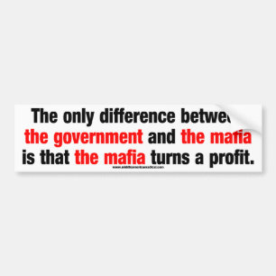 Overheid vs. De Maffia Bumpersticker