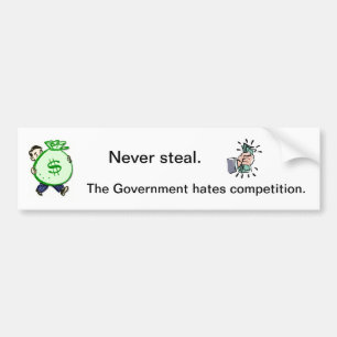 Overheidsdiefstal Bumpersticker