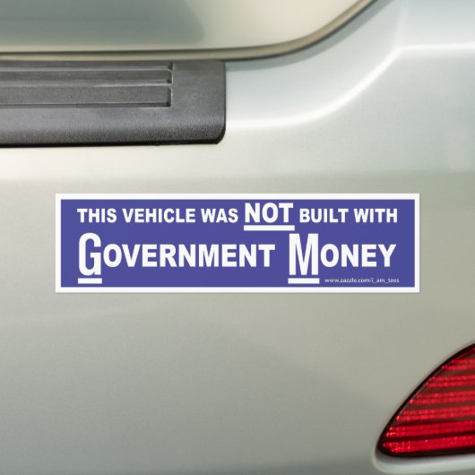 Overheidsgeld Bumpersticker (Op auto)