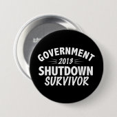 Overheidsstop - Overleving Ronde Button 7,6 Cm (Voorkant /achterkant)