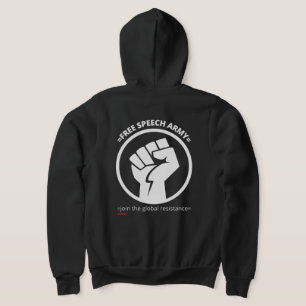 overhemd met zes ogen "FREE SPEECH ARMY" Hoodie