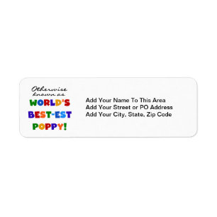 Overig Bekende Best-Best Poppy Tshirts en geschenk Etiket