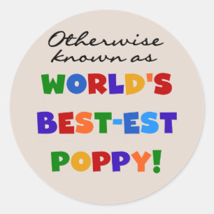 Overig Bekende Best-Best Poppy Tshirts en geschenk Ronde Sticker
