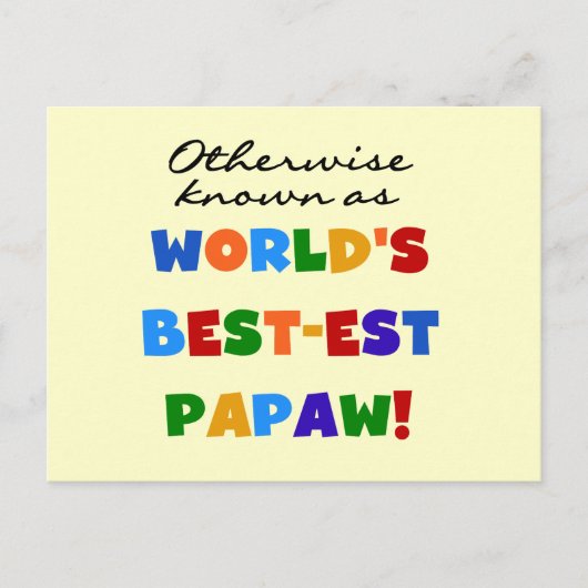 Overig Bekende Best-est Papaw T-shirts en geschenk Briefkaart (Voorkant)