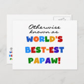 Overig Bekende Best-est Papaw T-shirts en geschenk Briefkaart (Voorkant / Achterkant)