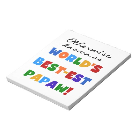 Overig Bekende Best-est Papaw T-shirts en geschenk Notitieblok (Gedraaid)