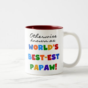 Overig Bekende Best-est Papaw T-shirts en geschenk Tweekleurige Koffiemok