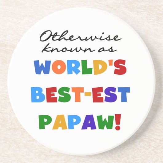 Overig Bekende Best-est Papaw T-shirts en geschenk Zandsteen Onderzetter (Voorkant)