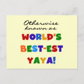Overig Bekende Best-est Yaya T-shirts en geschenke Briefkaart (Voorkant)