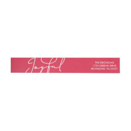 Overjoyed Classic Holiday Wrap rond label