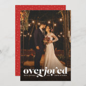 Overjoyed verticale pasgetrouwde feestdagenkaart (Voorkant / Achterkant)