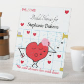 Overlaad haar met liefde- Bruidsdouche: Reclamebord Met Voetstuk (Insitu)