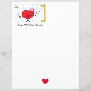 Overlaad je met liefde papieren vel