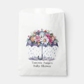 Overladen met Baby shower Bloemen Bedankzakje (Voorkant)