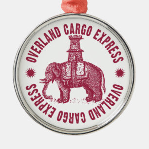 overland cargo express olifant metalen ornament